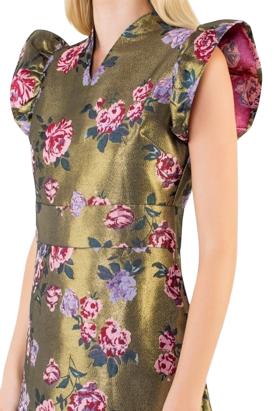 Gold Rose Jacquard Mini