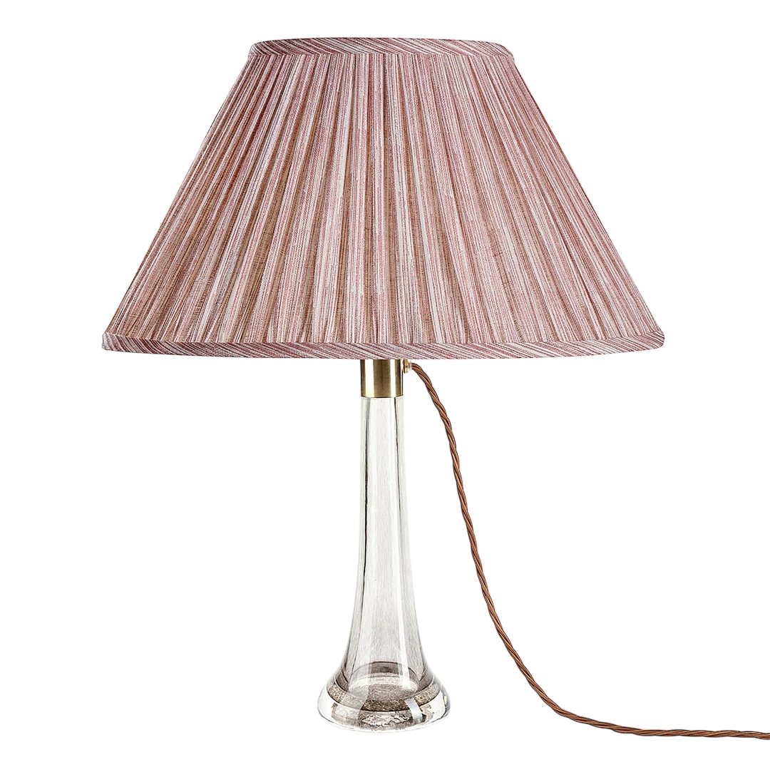 Fermoie Pink Strie Lampshade - Oval