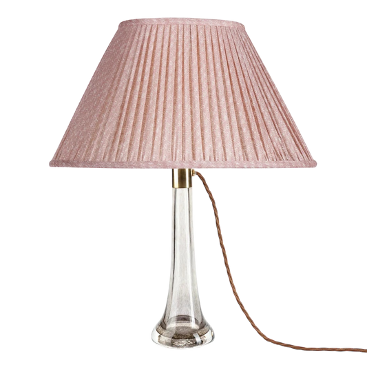 Fermoie Pink Figured Lampshade - Oval