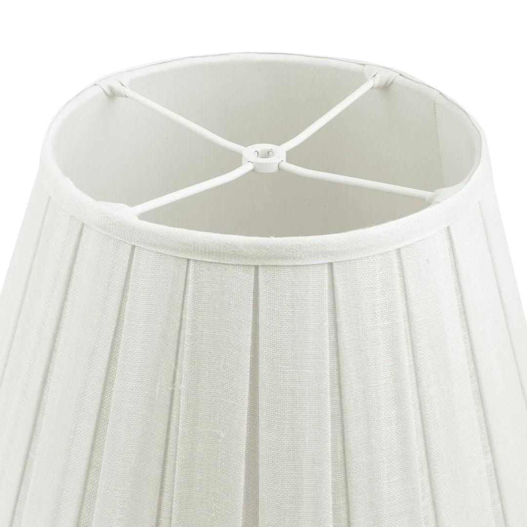 Fermoie Box Pleat Ivory Plain Lampshade