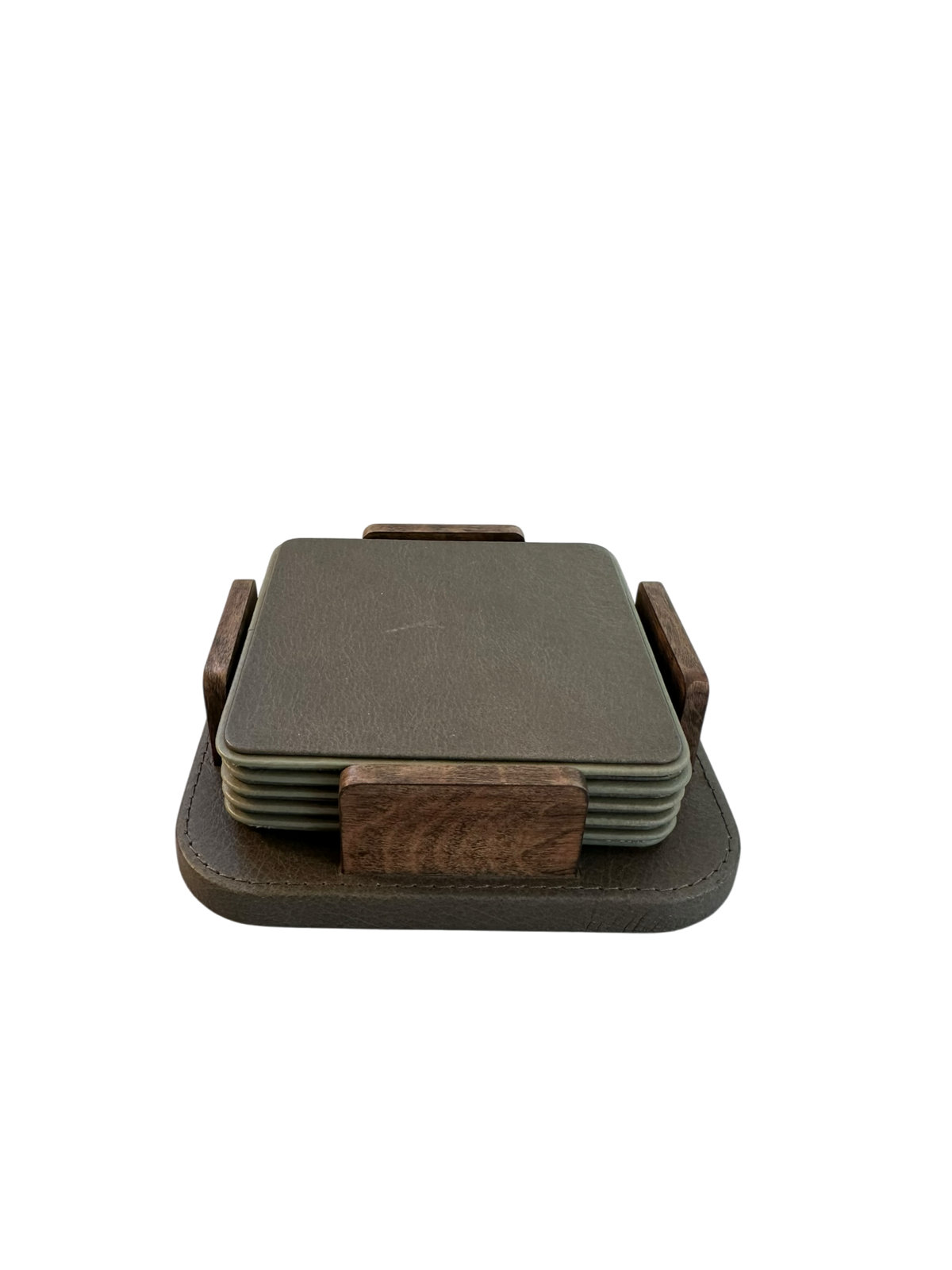 Italian Leather Coaster Set