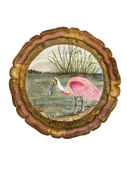 Jenn Leverett Art - Spoonbill on Florentine
