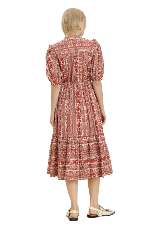 Floral Ruffle Midi Dress