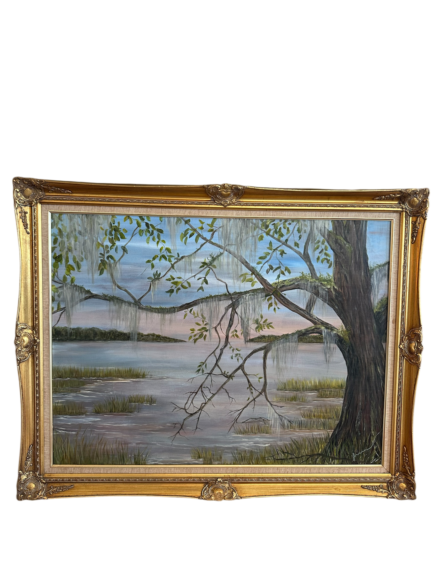 Jenn Leverett Art - 37” x 47” Framed Live Oak Landscape
