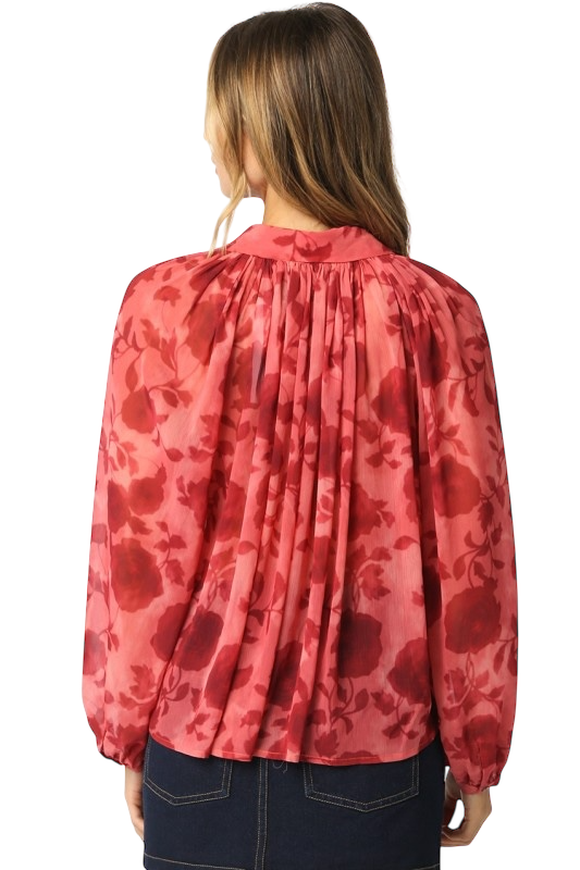 Rose Chiffon Blouse