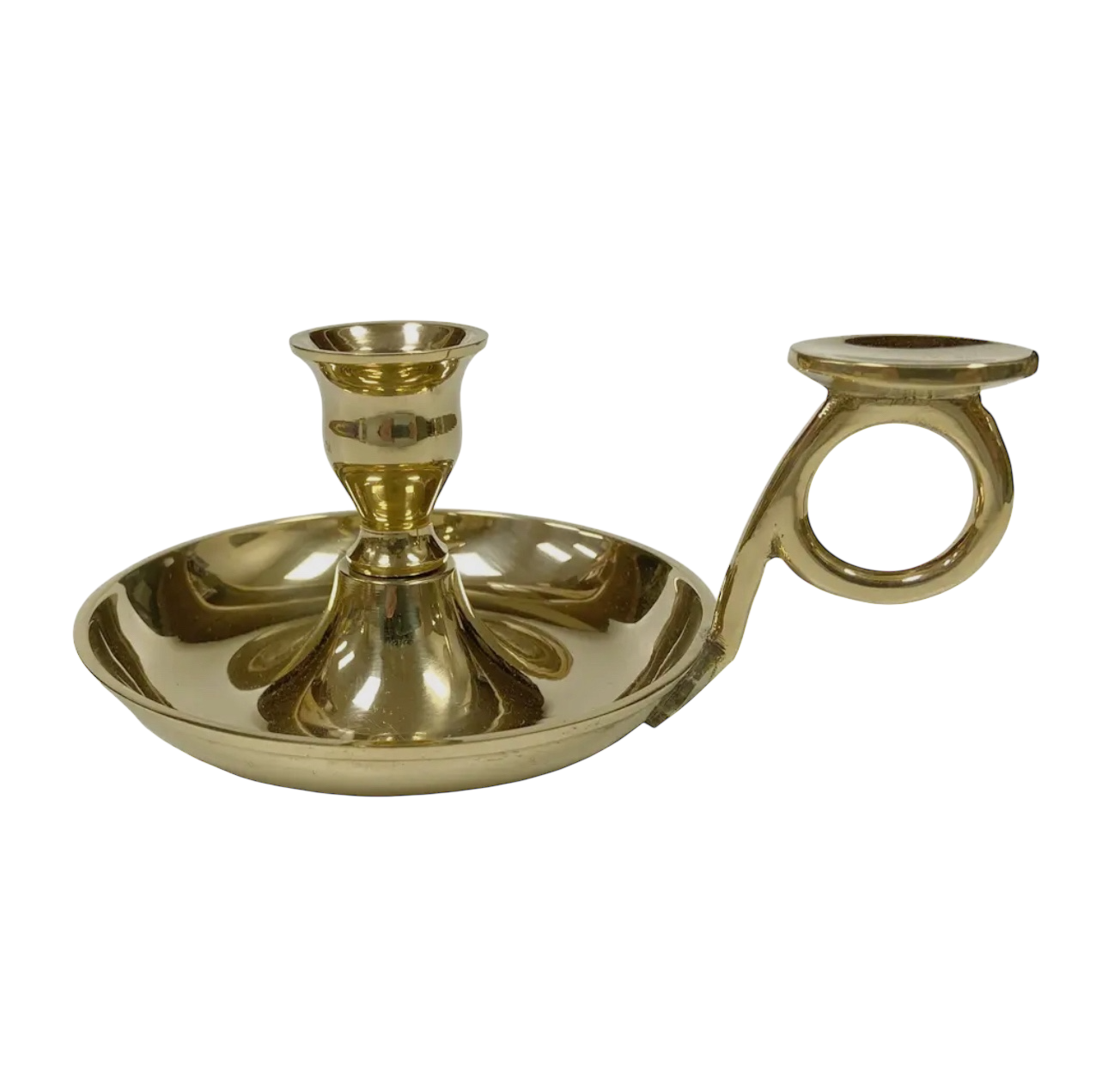 Solid Polished Brass Chamberstick I