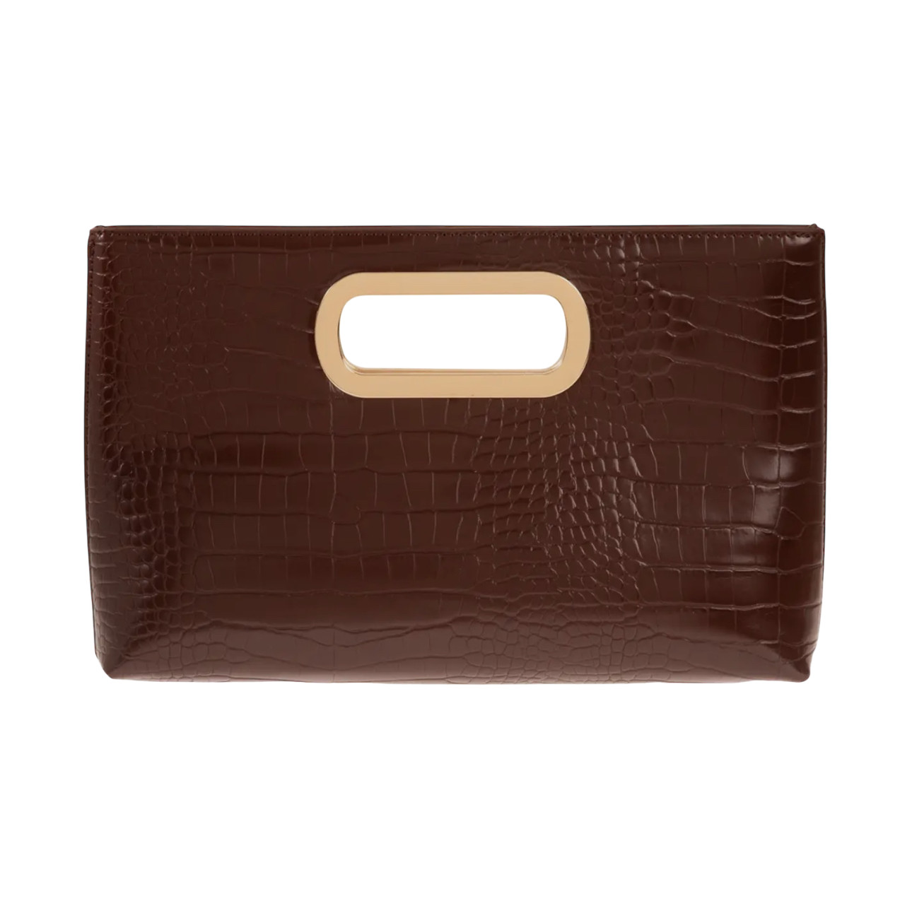 Croc Top Handle Clutch