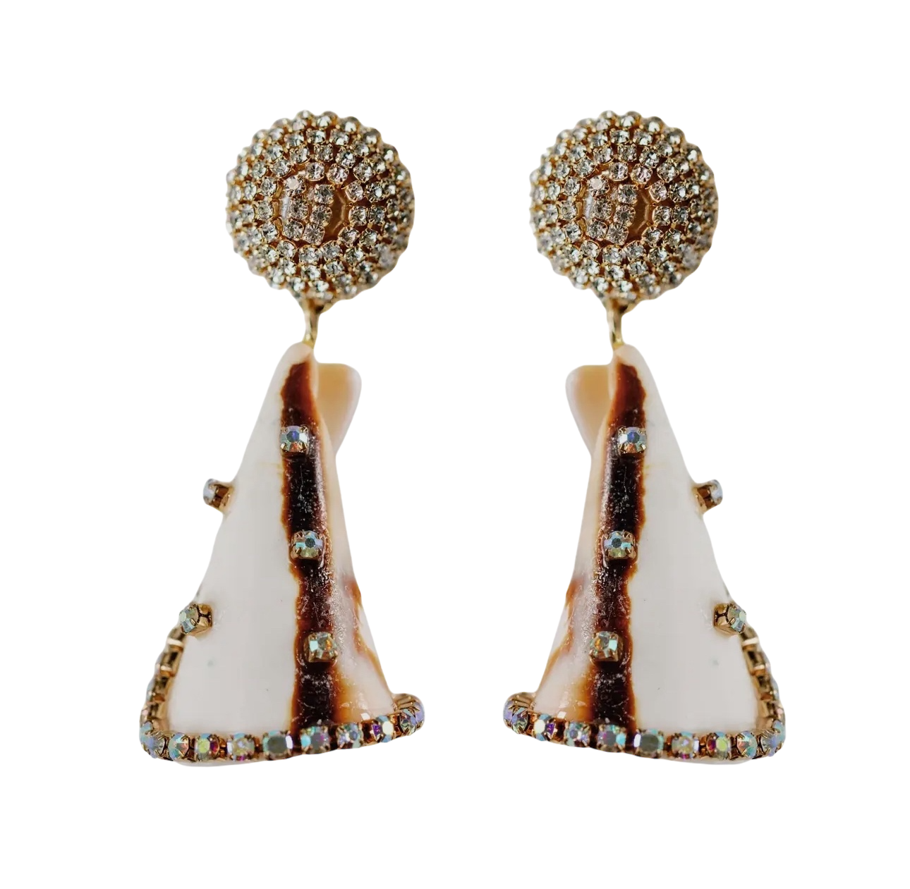 Rhinestone Wrapped Striped Shells