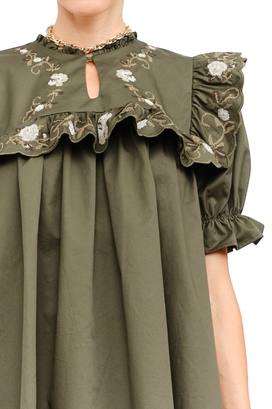 Sera Olive Dress