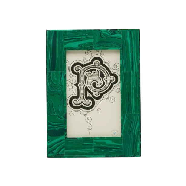 Faux Malachite Photo Frame