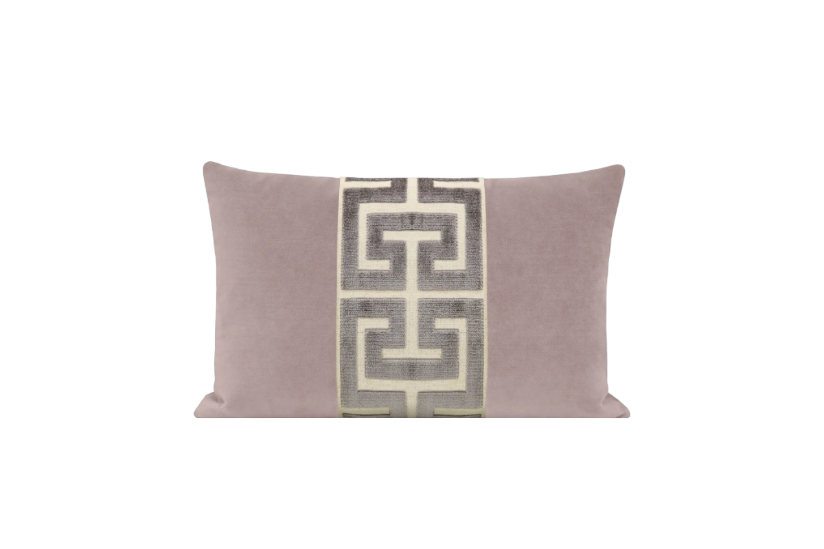 Smokey Lilac Velvet Lumbar 12” x 18”