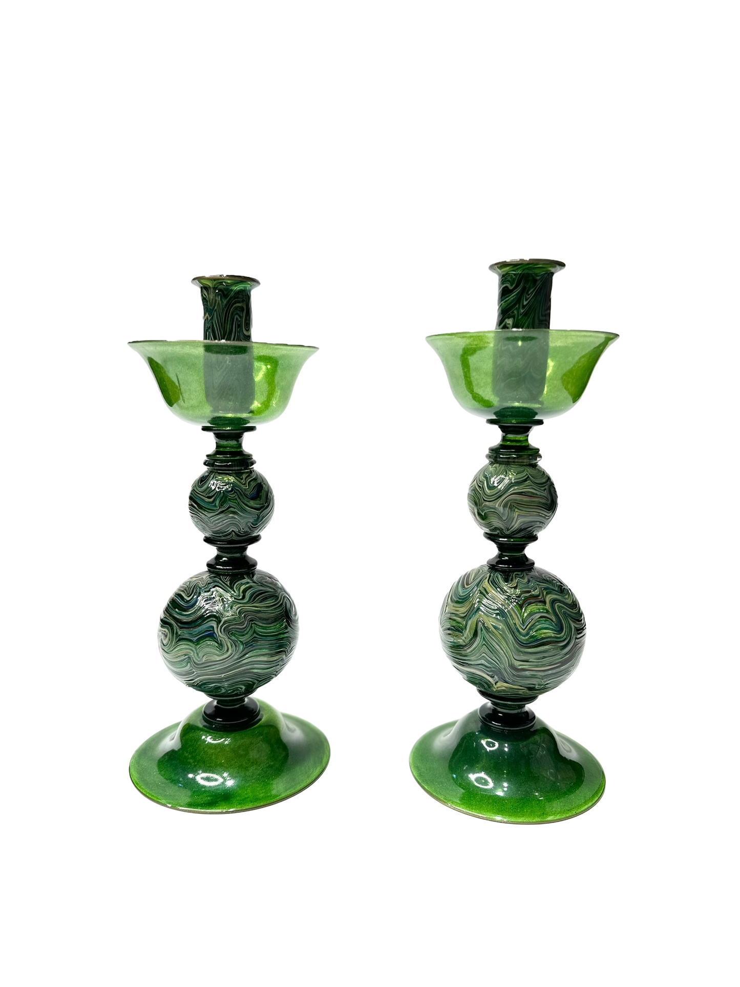 Hand-Blown Candlesticks by Davide Fuin