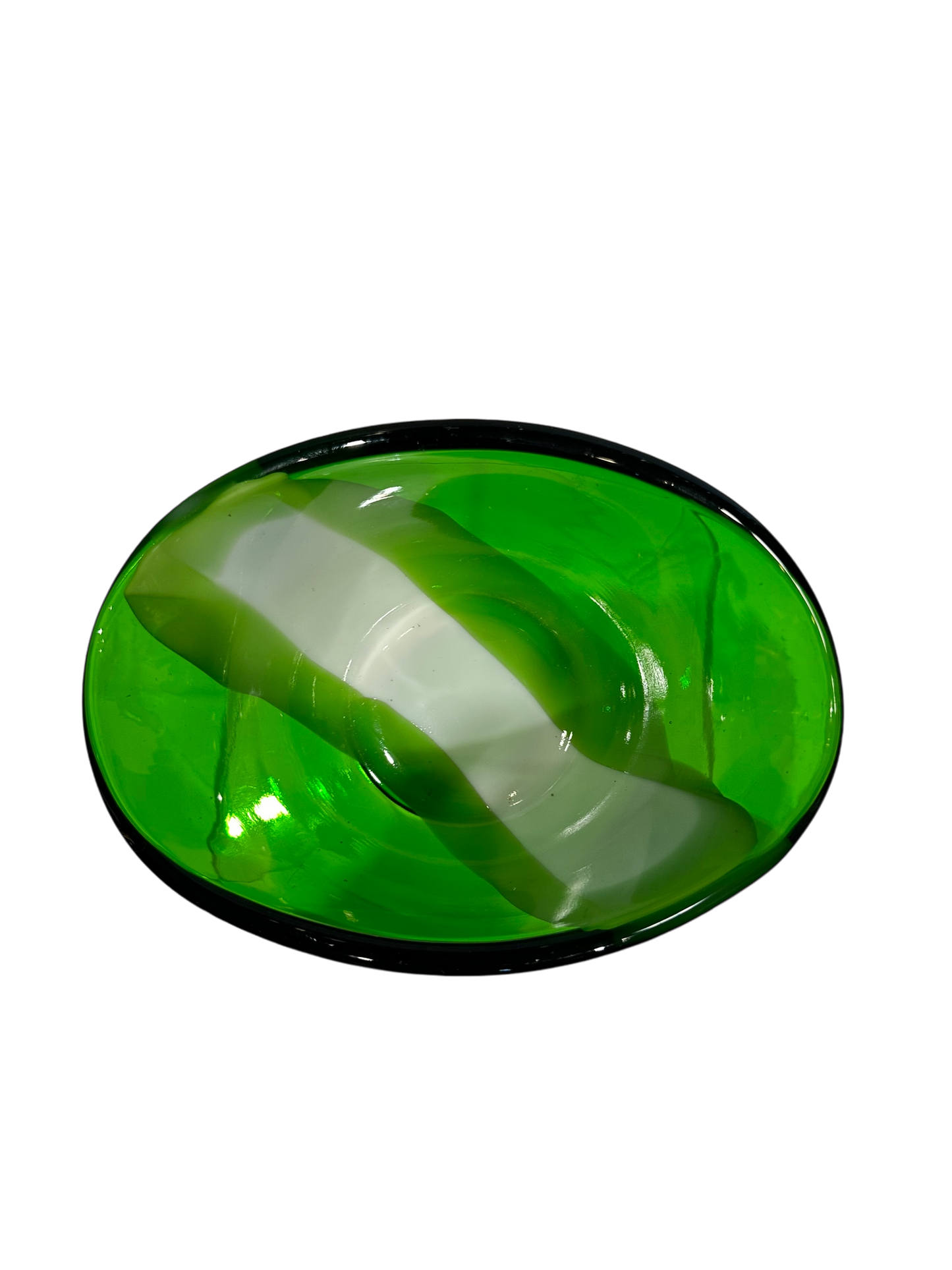 Murano Glass Bowl - Green Spots