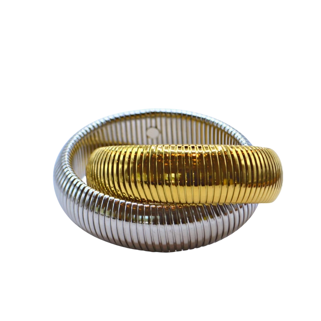 Two Tone Twisted Cobra Bracelet