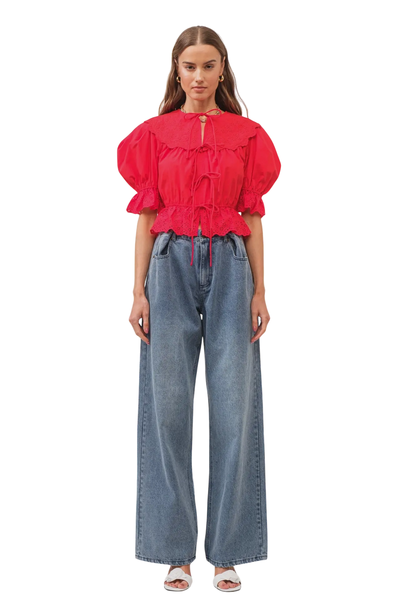 Emi Tie Front Blouse