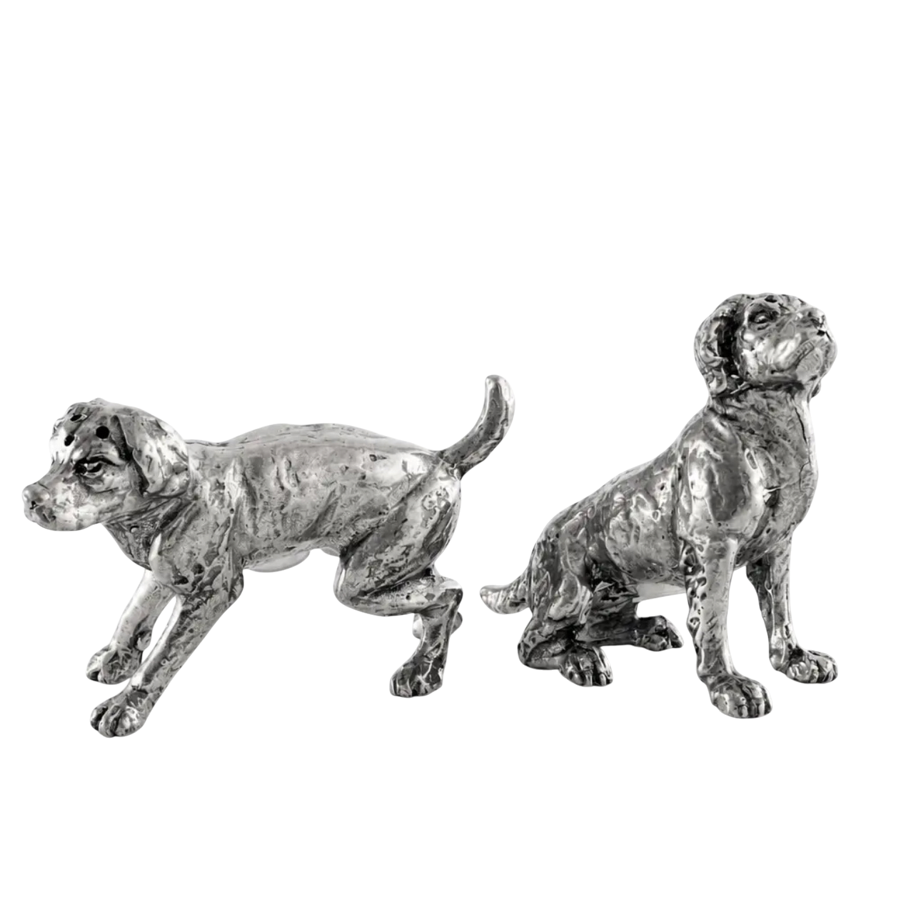 Pewter Spaniel Salt & Pepper Set
