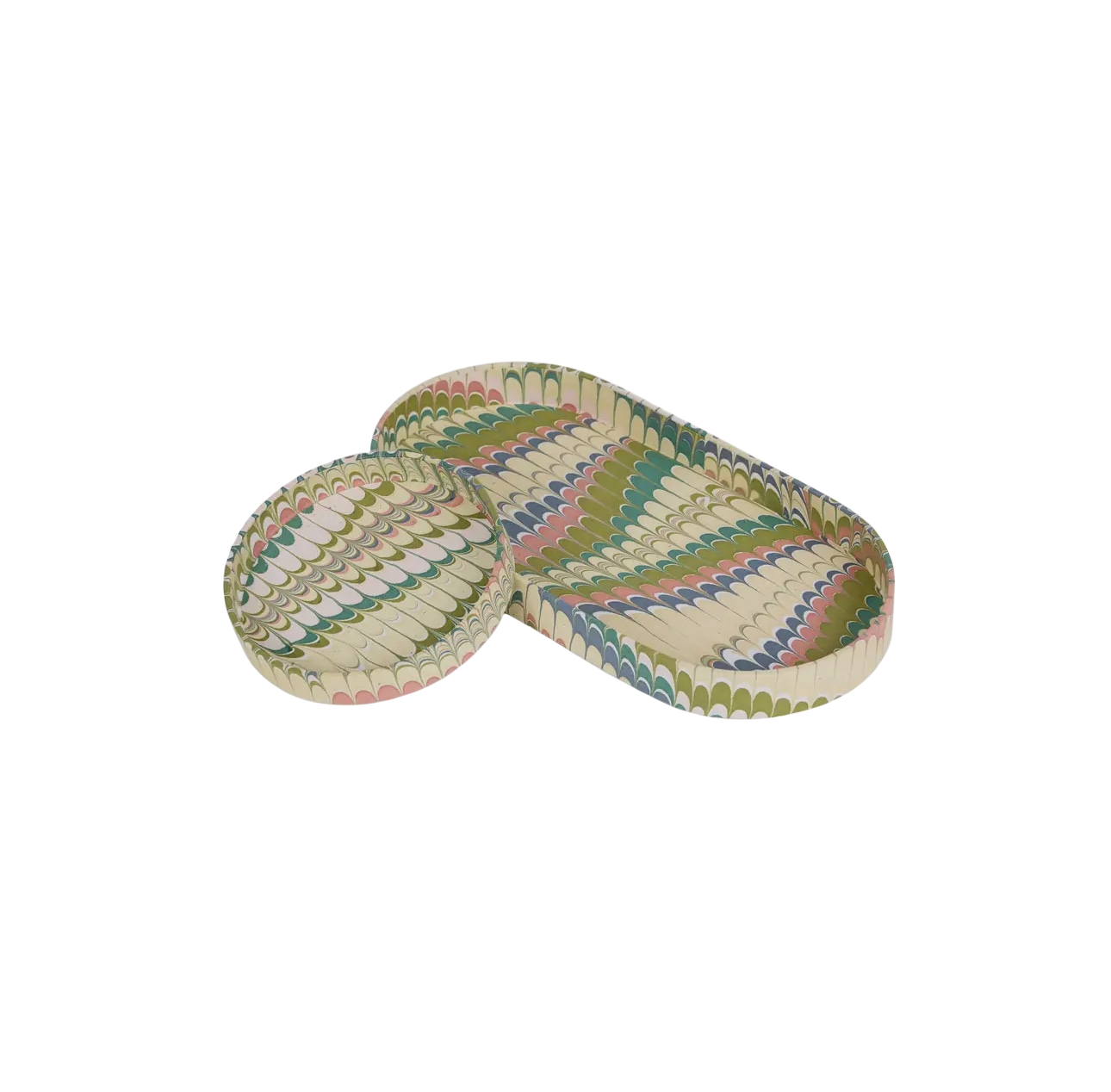 Marbled Round Desk Tray Set -
Moss Mountain