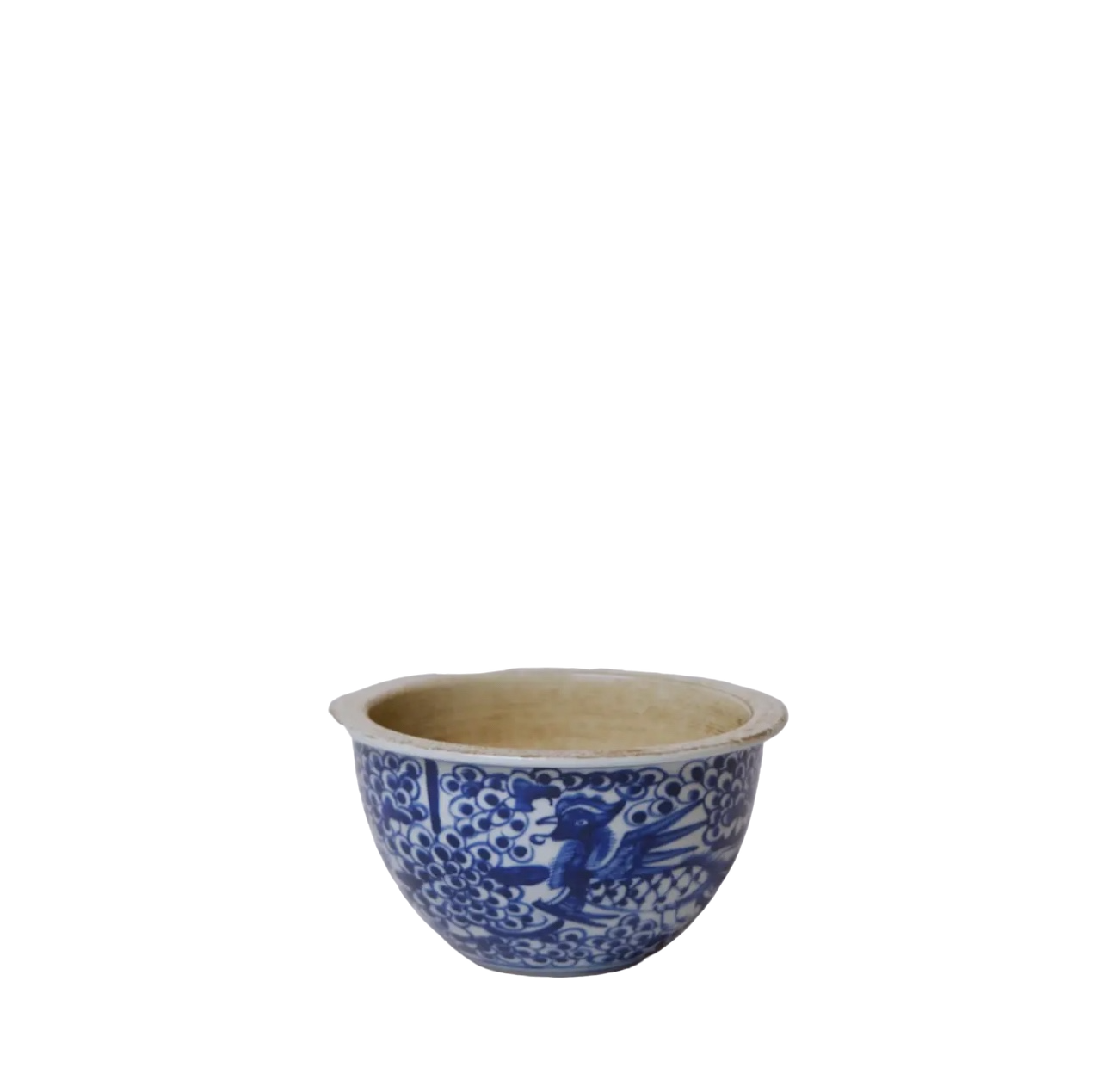 Tiny Blue & White Phoenix Cachepot