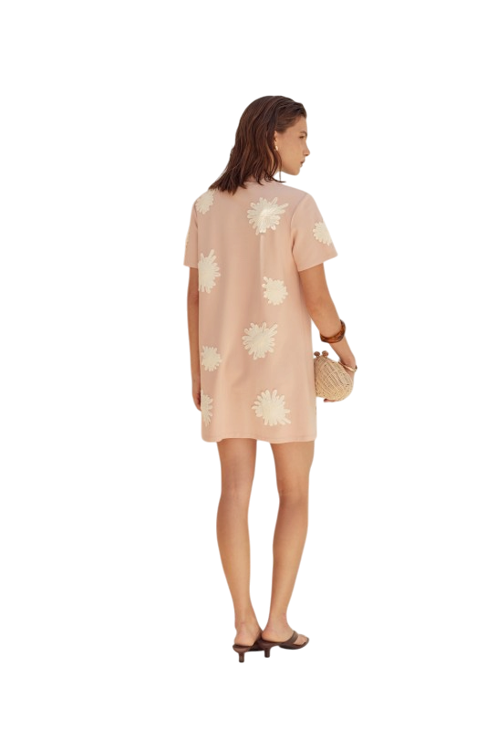 T-Shirt Dress w/ Floral Details