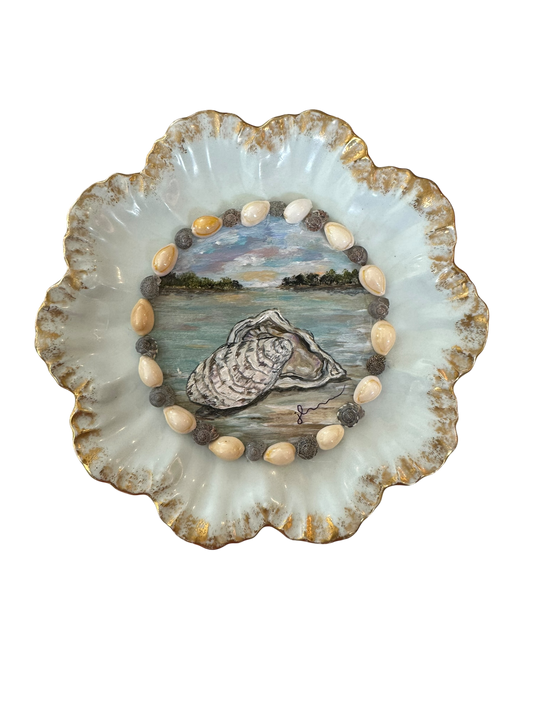Jenn Leverett Art - Oysters on Limoges