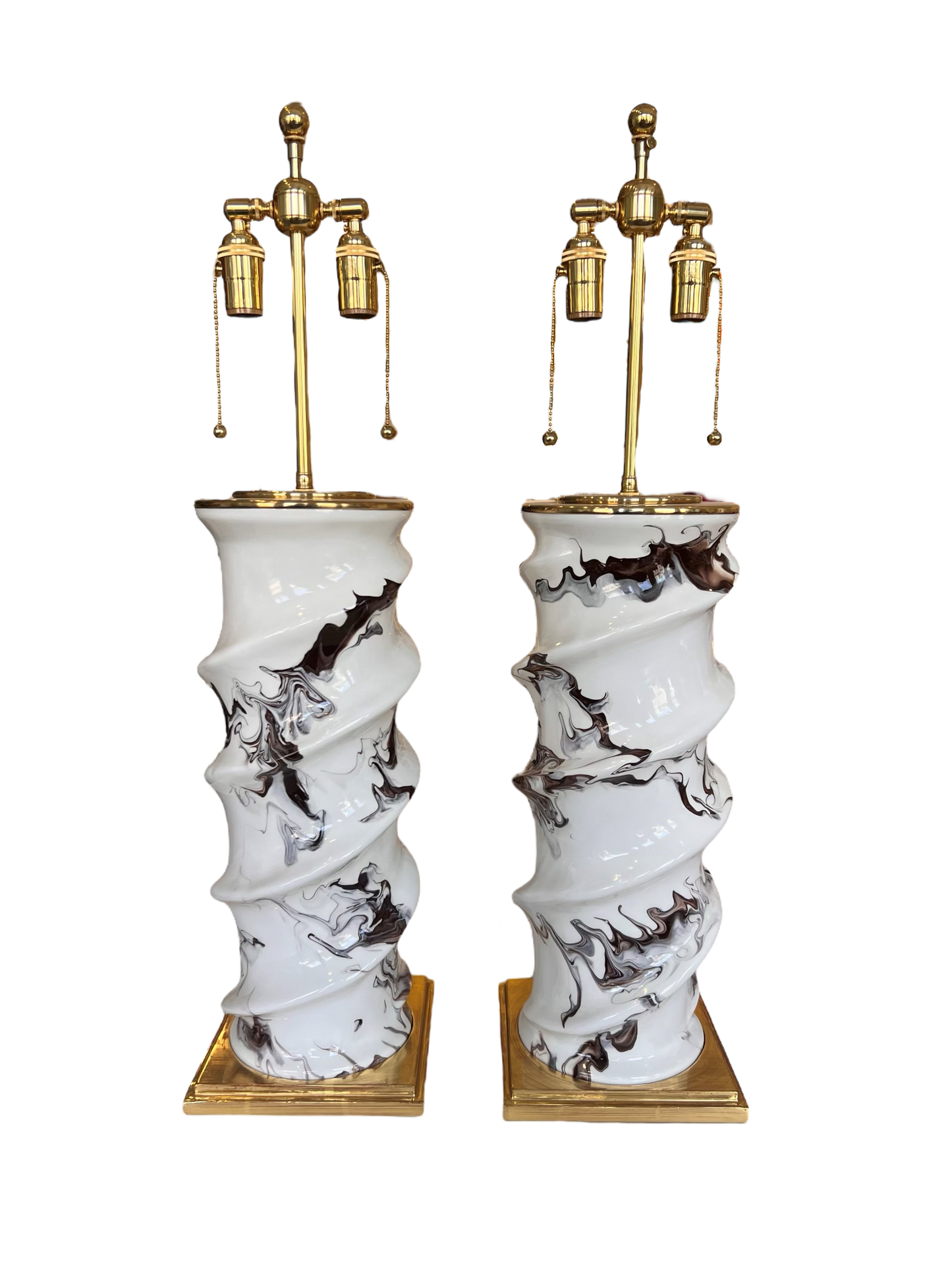 Christopher Spitzmiller Amanda Lamp in Brown Marble