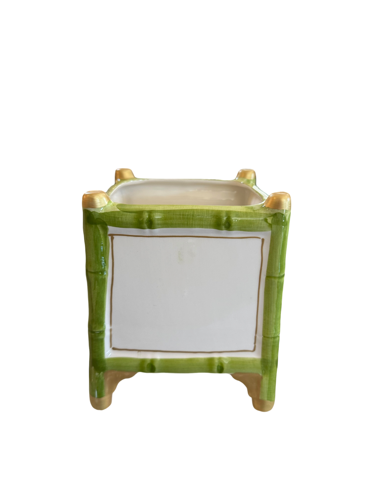 Green Bamboo Cachepot