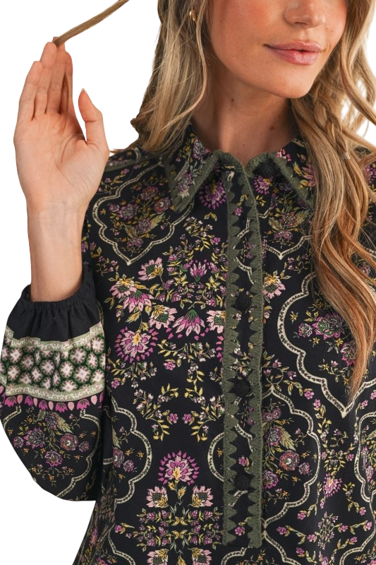 Geometric Border Print Mini