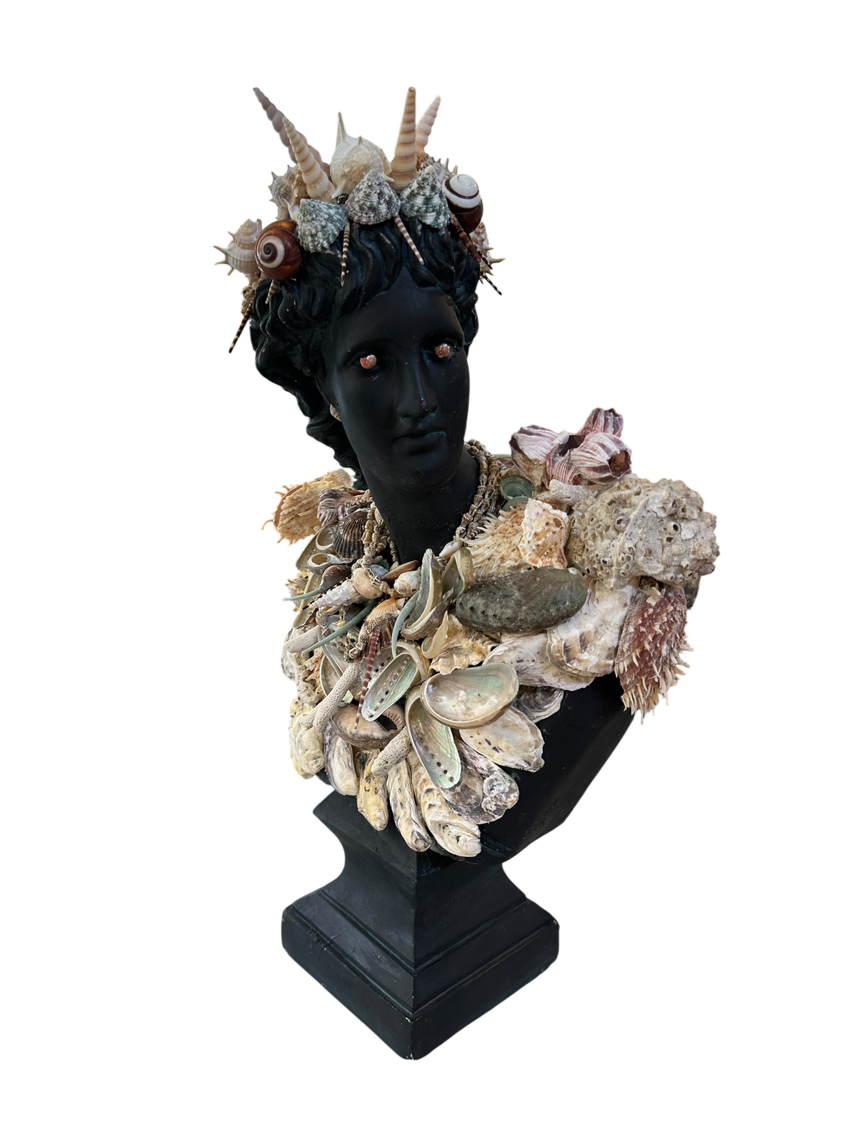 Jenn Leverett Art - Shell Encrusted Bust of David
