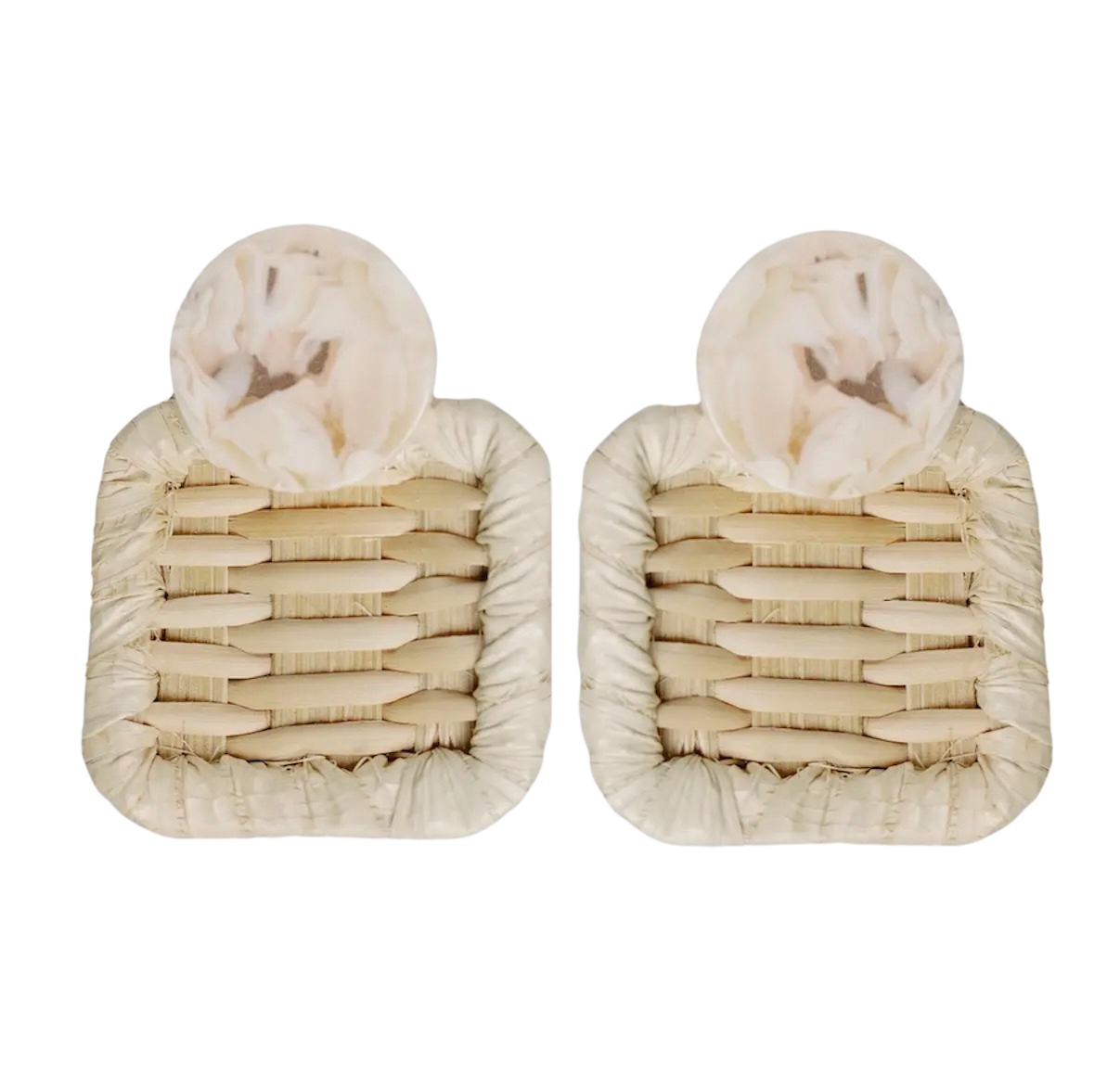 Square Rattan Earrings