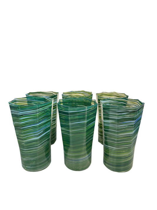 Individual Tall Octagonal Glasses