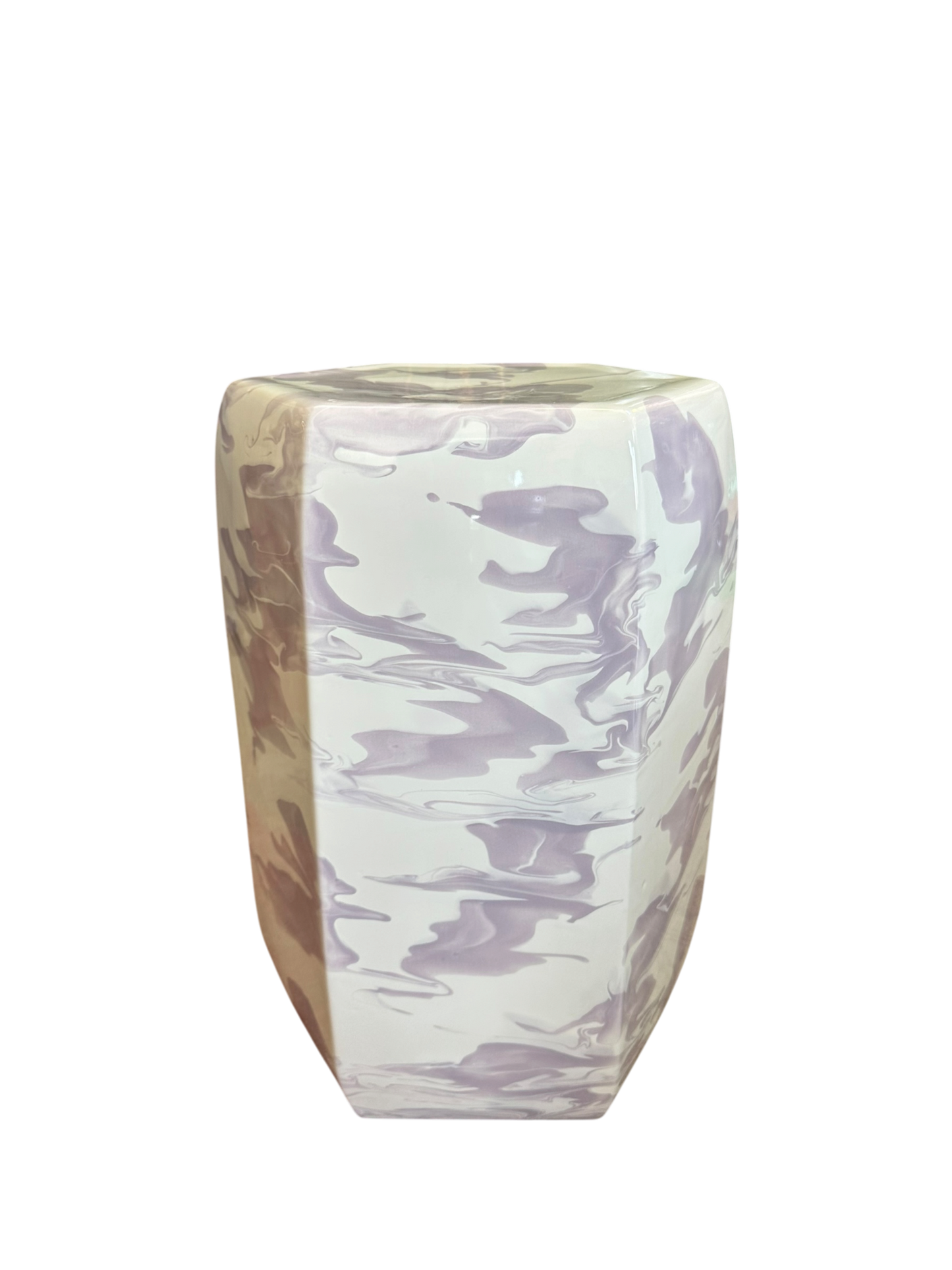 Hexagonal Geode Stool - Lilac