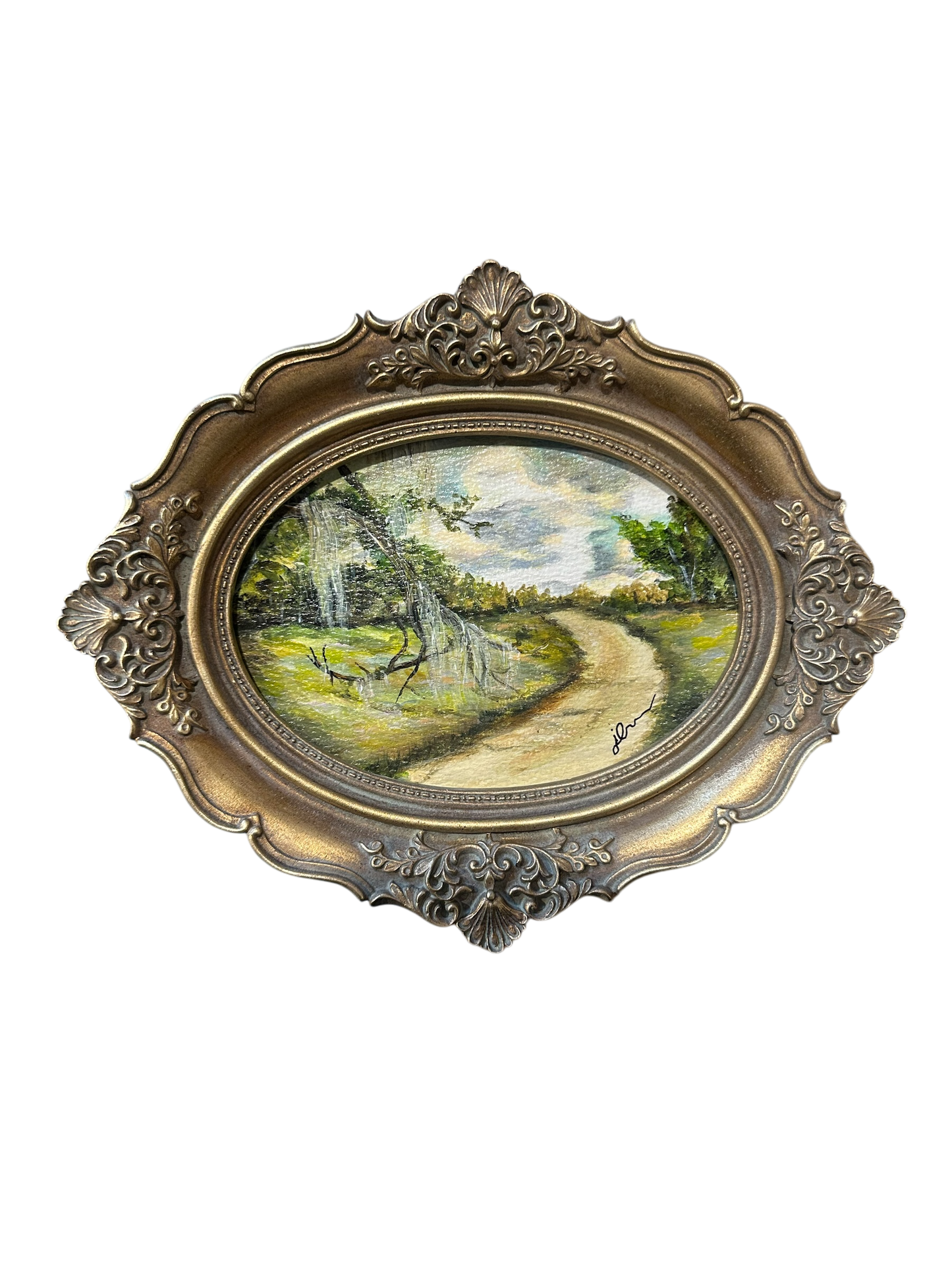 Jenn Leverett Art - Oval Landscape VI