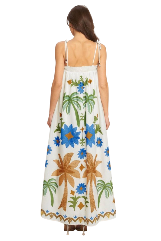 Casablanca Tie Shoulder Maxi