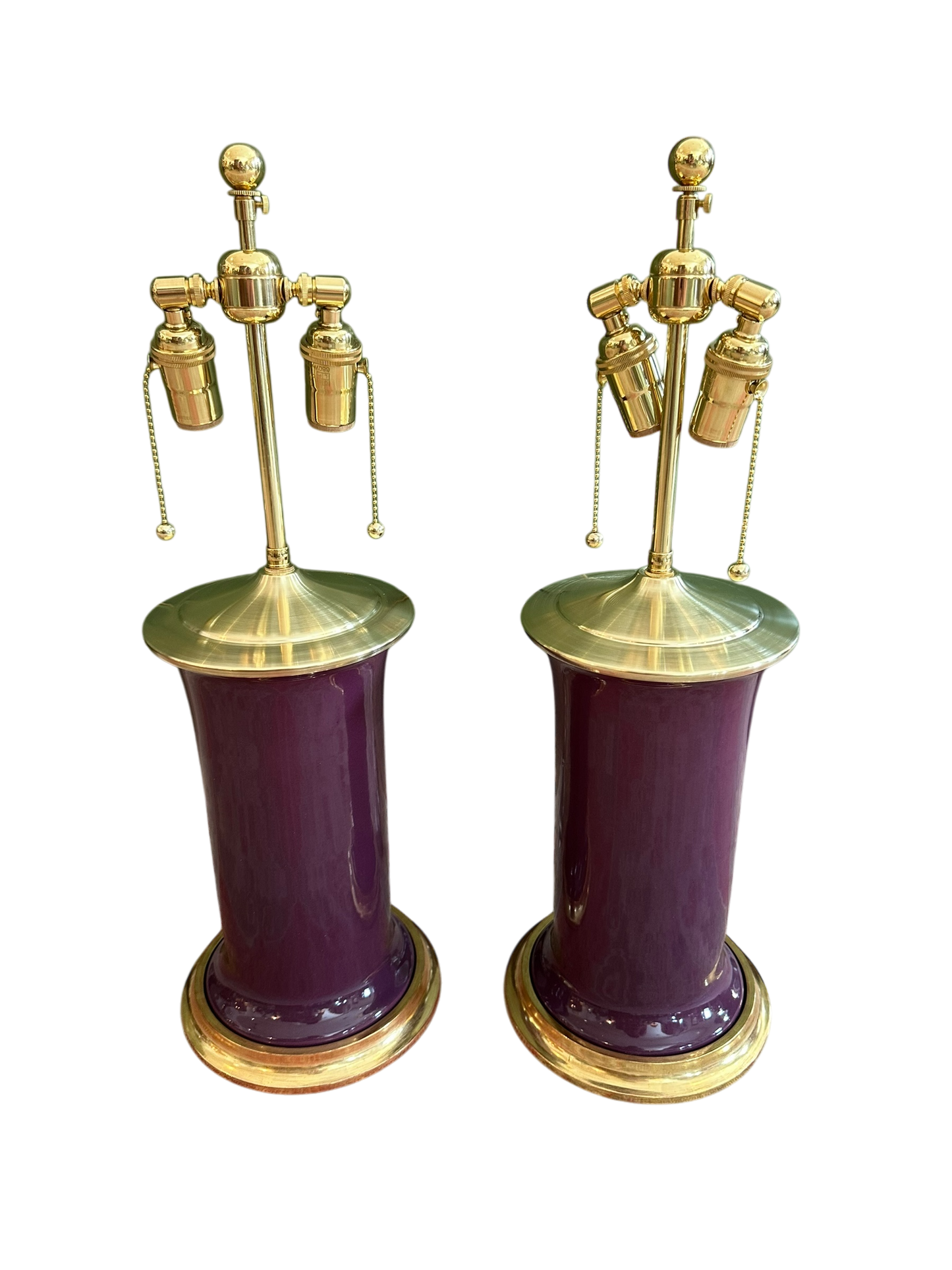 Christopher Spitzmiller Patricia Medium Lamp in Aubergine