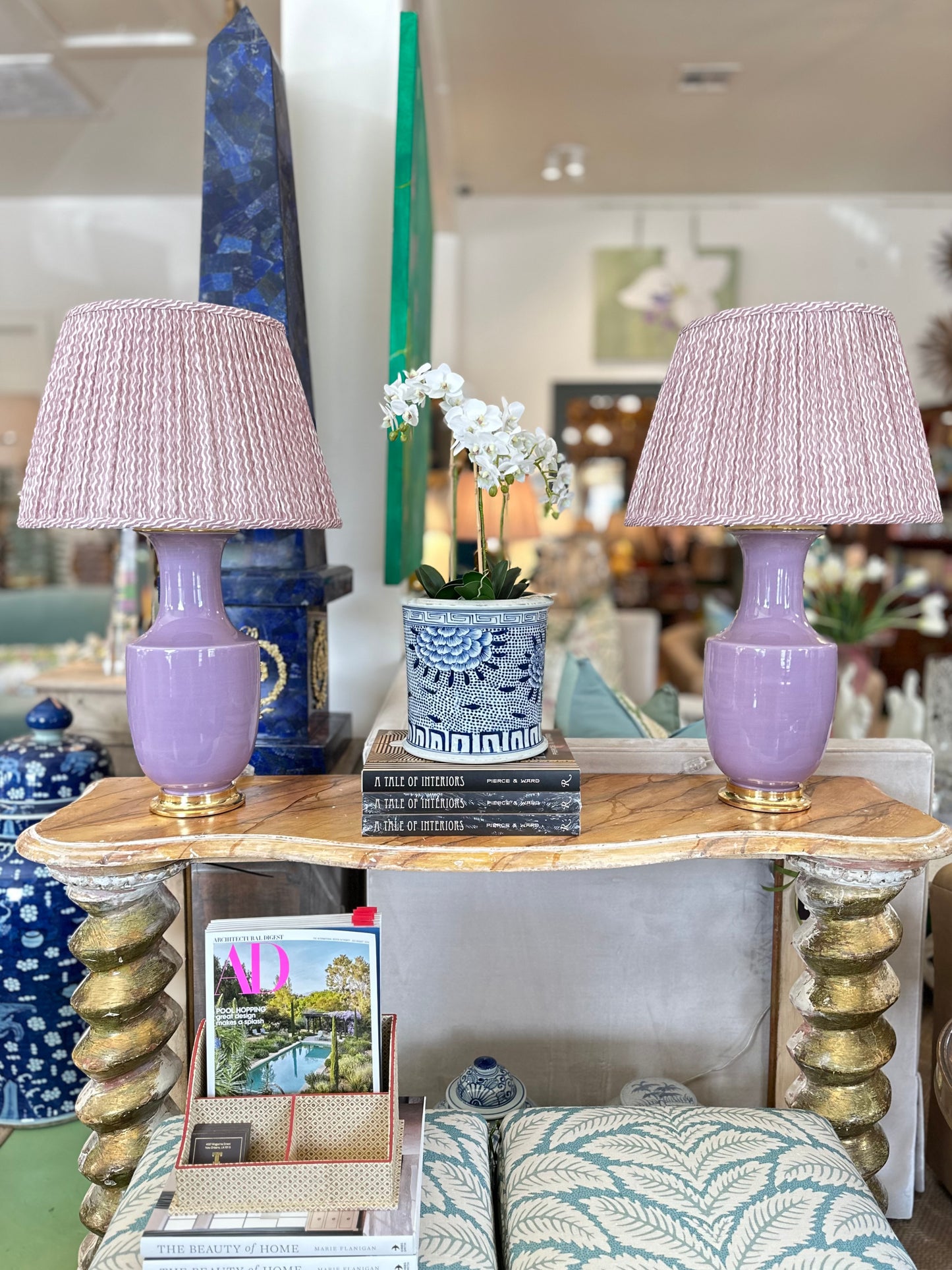 Christopher Spitzmiller Ming Lamps in Thistle