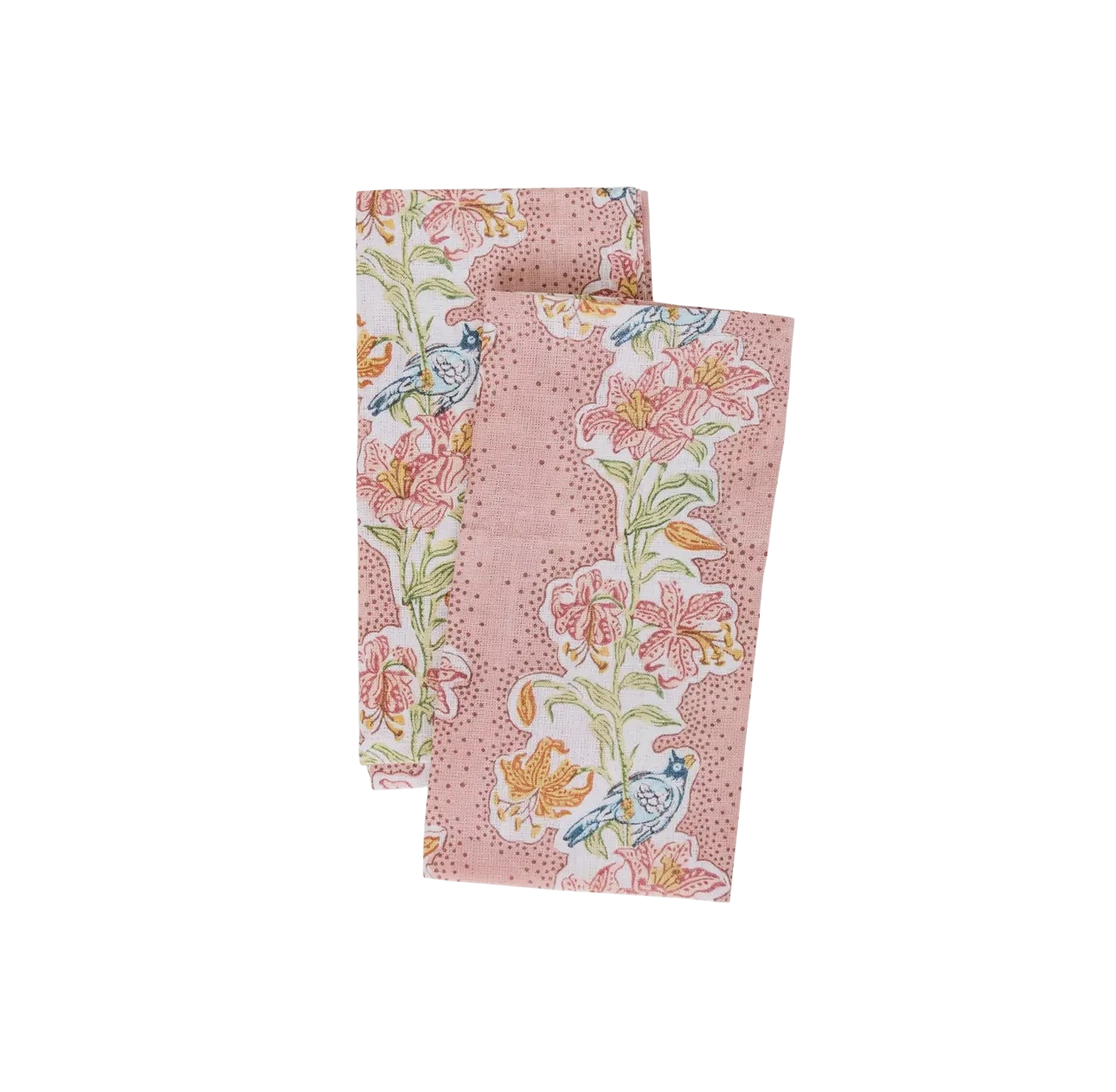 Block-Printed Linen Napkin Set of 2