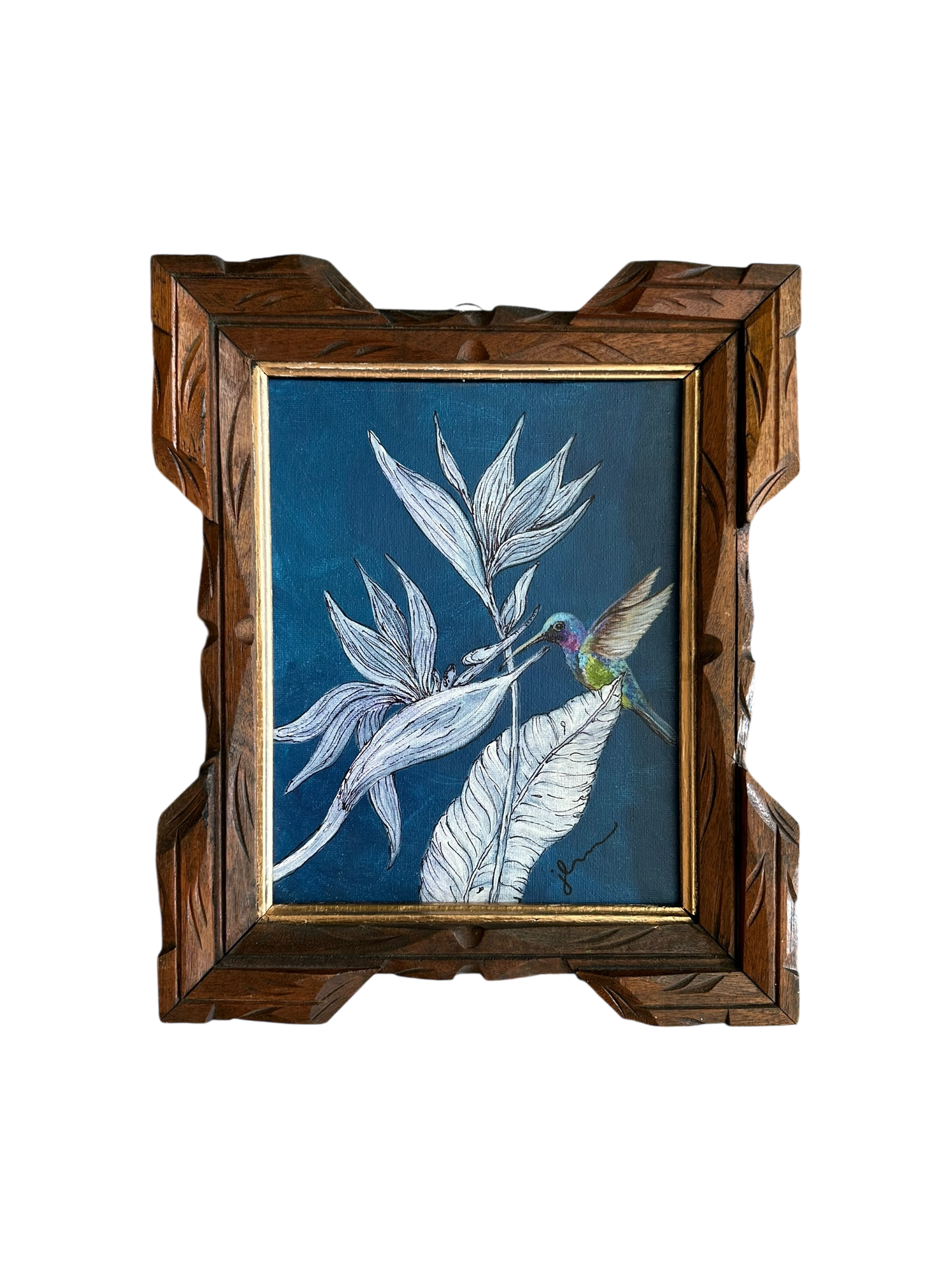 Jenn Leverett Art - Hummingbird & Birds of Paradise Reverse