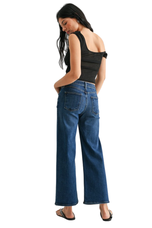 Dark Denim Wide Leg Jean