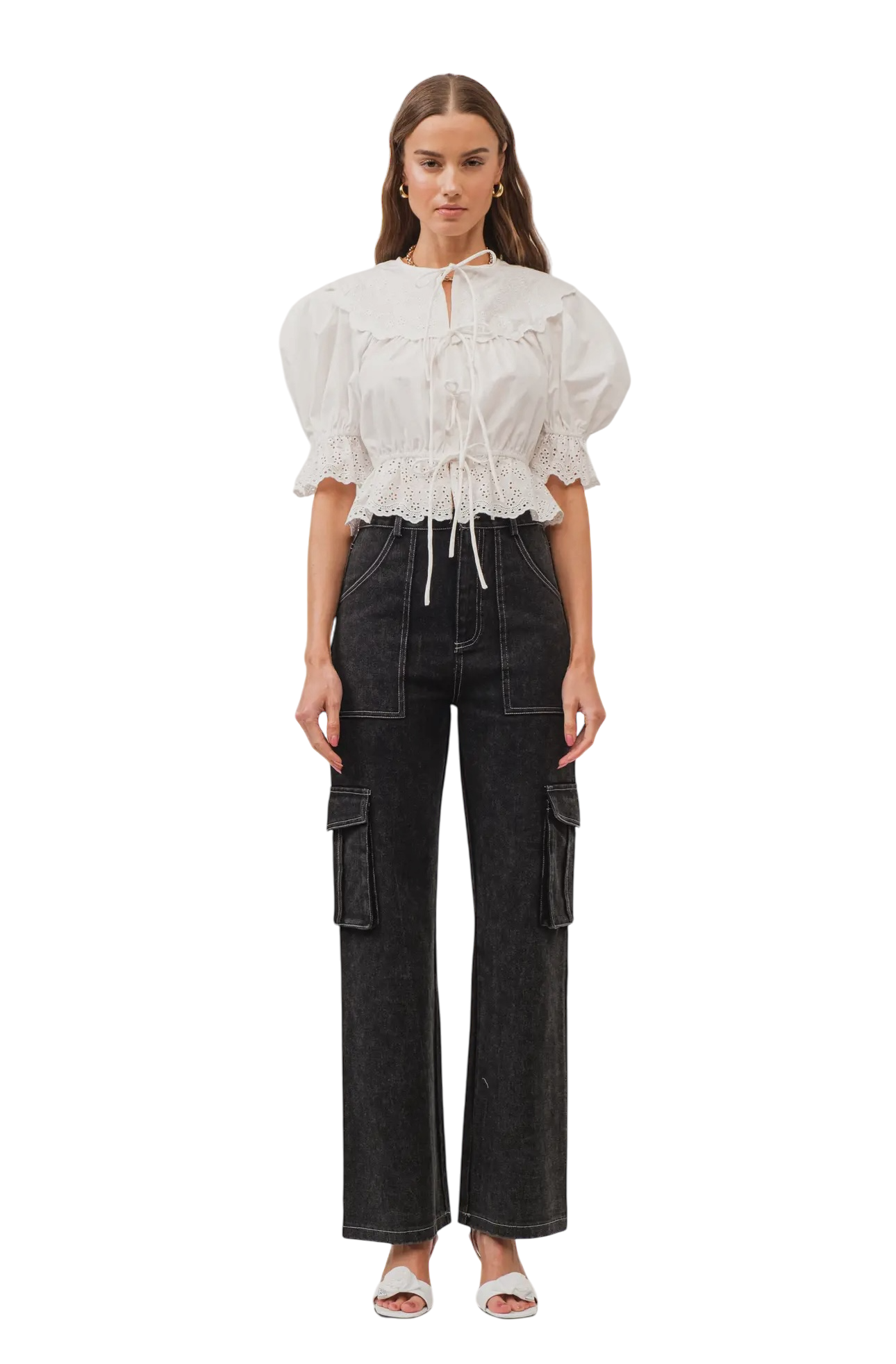 Emi Tie Front Blouse