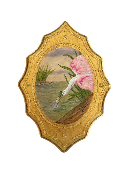 Jenn Leverett Art - Spoonbill on Florentine