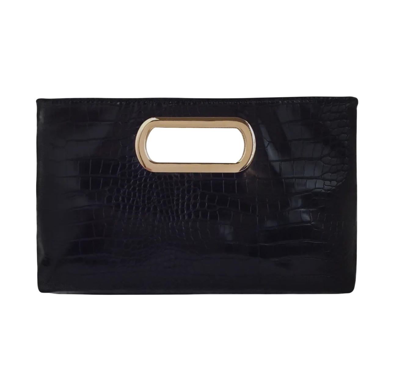 Croc Top Handle Clutch