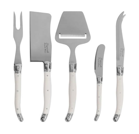 Laguiole Cheese Knife, Fork & Slicer Set - Ivory
