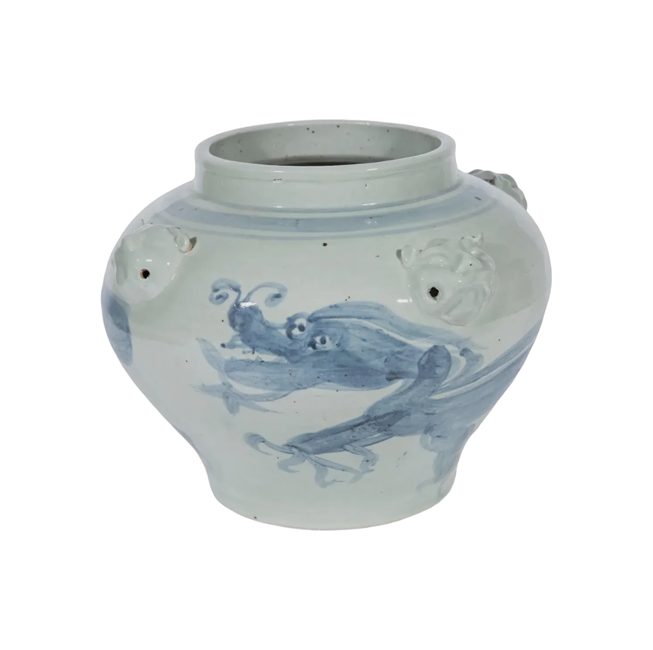 Four Lion Handle Dragon Jar