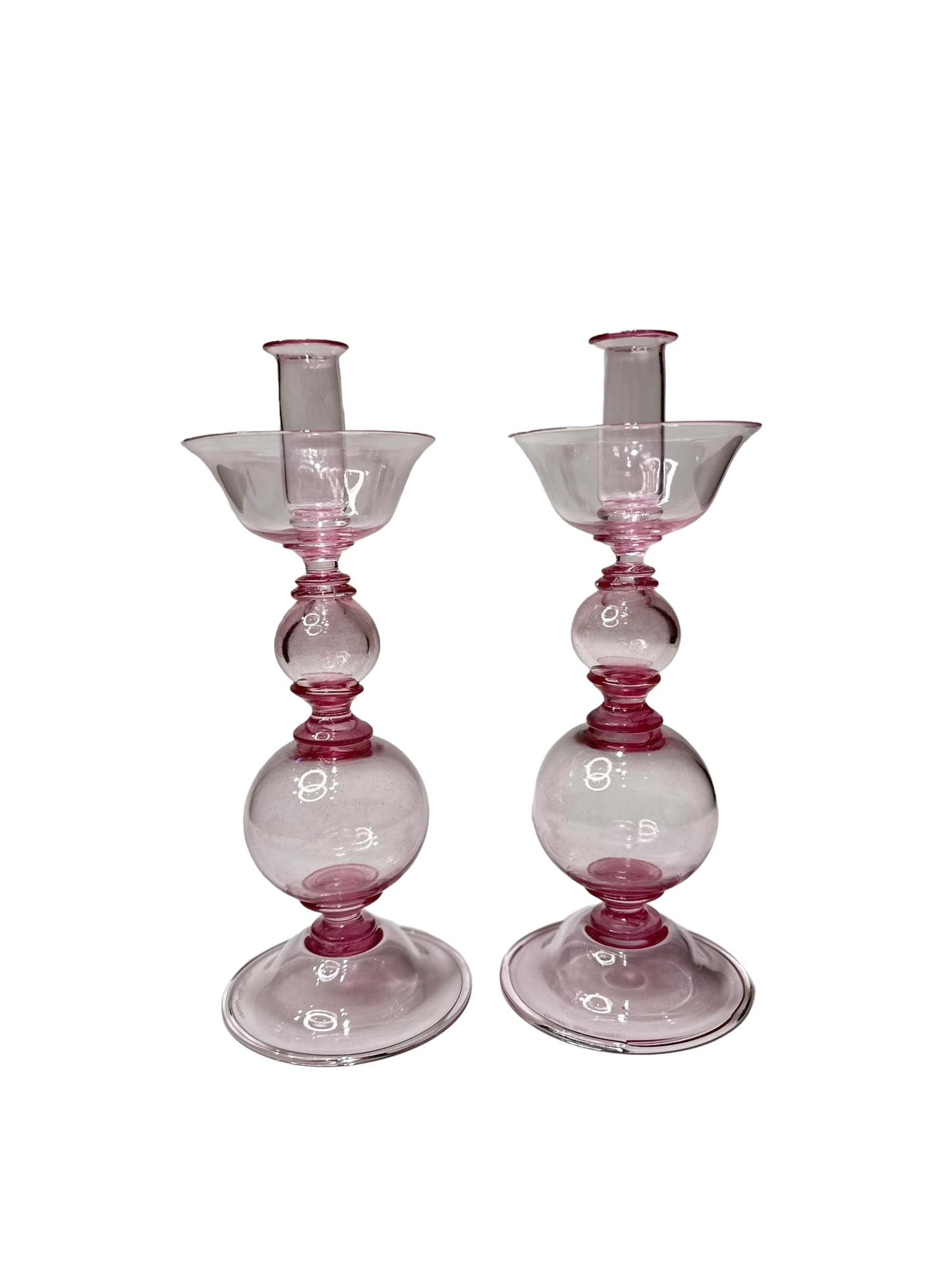 Hand-Blown Candlesticks by Davide Fuin