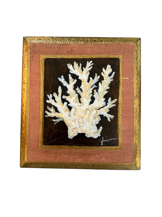 Jenn Leverett Art - Black and Mauve Coral Florentine