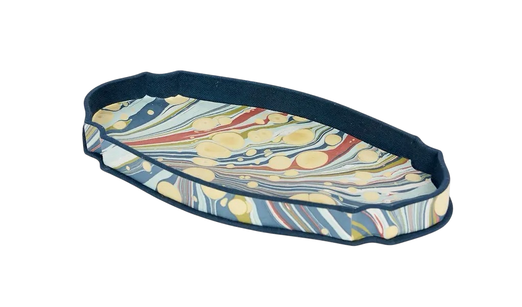 Ocean Fire Marble Desk Tray