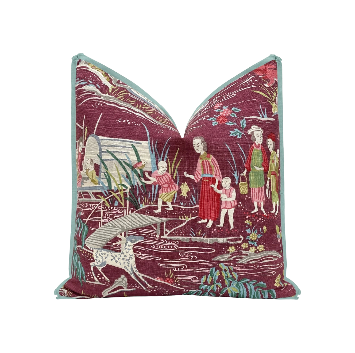 Yangtze River Aubergine 22” x 22”