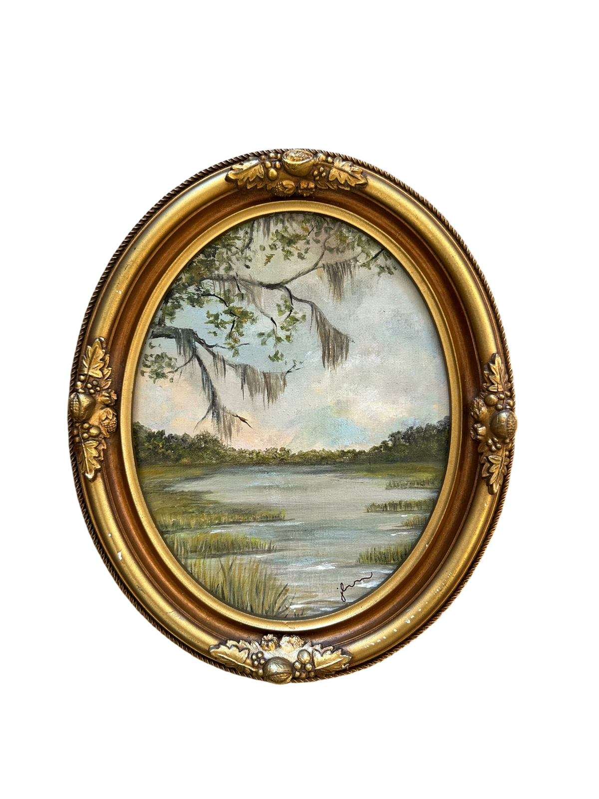 Jenn Leverett Art - Oval Live Oak Landscape I