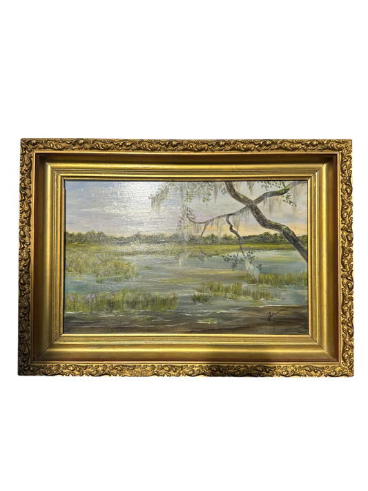 Jenn Leverett Art - Framed Live Oak/Marsh Scene