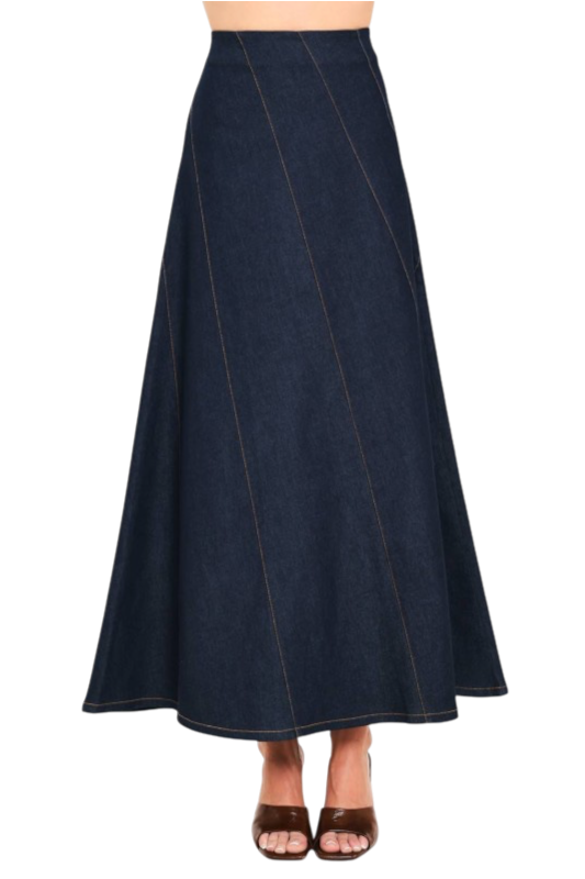 Denim Ankle Skirt